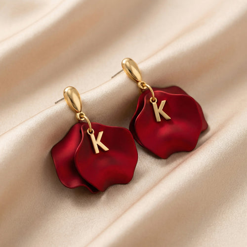 Ruby Petal Earrings